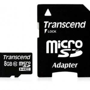 Transcend MicroSD/SDHC Card 8GB Cl.10 w/Adap. TS8GUSDHC10