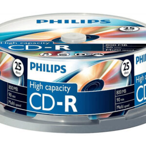 CD-R Philips 800MB 25er Broche multi-vitesses CR8D8NB25/00