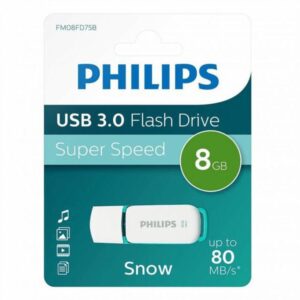 Philips USB-Stick 8GB 3.0 Clé USB Drive Snow Super Rapide (VERT) FM08FD75B/10