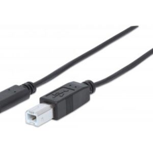 Manhattan 1m - USB 2.0-B/USB C câble USB USB B Noir 353304