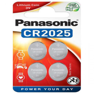 Panasonic piles Lithium CR2025 3V Blister (Pack de 4) CR-2025EL/4B