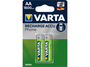 Varta Batteries NiMH Mignon AA 1600mAh Retail Blister (Pack of 2) 58399 201 402