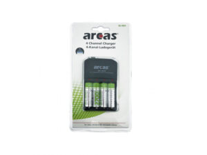 Chargeur universel Arcas ARC-2009 avec 4 accus AA 2700