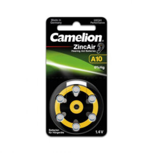 6 batterie per apparecchi acustici Camelion Zinc-Air A10 0% Mercury/Hg - Joune