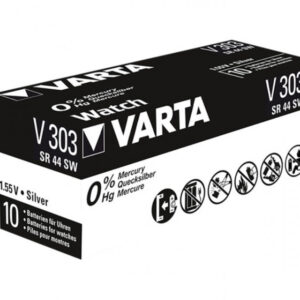 Varta Piles boutons Silver Oxide 303 Retail (Pack de 10) 00303 101 111