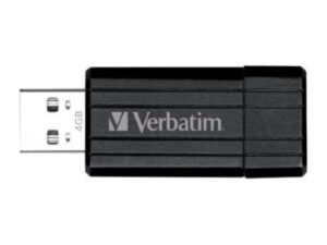 Clé USB 8GB Verbatim PinStripe (Noir) - Sous Blister 49062