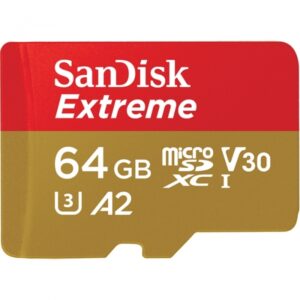 64 GB MicroSDXC SANDISK Extreme R160/W60 ActionCams/Drones - SDSQXA2-064G-GN6AA