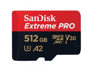 SANDISK MicroSDXC Extreme PRO 512GB R170/W90 C10 U3 V30 SDSQXCZ-512G-GN6MA