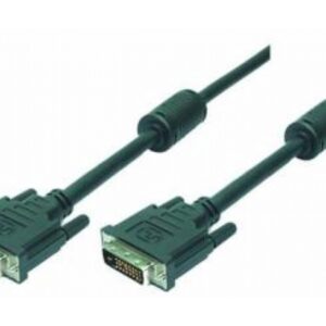 Câble LogiLink DVI 2x prise avec noyau en ferrite noir 2 mètres CD0001