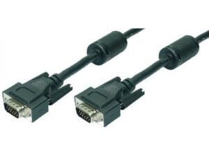 Câble LogiLink  VGA 2x prise avec noyau en ferrite noir 3