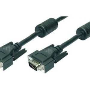 Câble LogiLink  VGA 2x prise avec noyau en ferrite noir 3