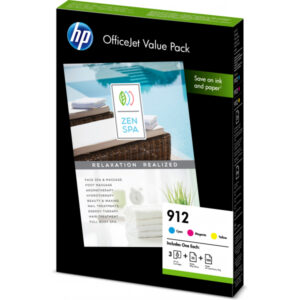 HP TIN 912 Officejet Value Pack - C/M/Y - 125 Blatt - A4-6JR41AE