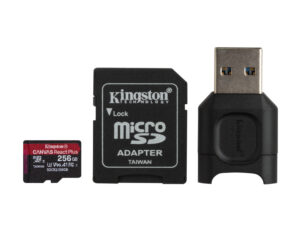 Kingston Canvas React Plus MicroSDXC SDCR2 256GB w/Ad.+ Reader MLPMR2/256GB