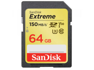 Sandisk SDXC 64GB Extreme Class 10 150/60 V30 UHS-I U3 SDSDXV6-064G-GNCIN