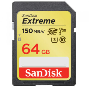 Sandisk SDXC 64GB Extreme Class 10 150/60 V30 UHS-I U3 SDSDXV6-064G-GNCIN