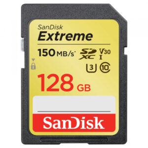 SanDisk SDXC 128GB Extreme Class 10 150/70 V30 UHS-I U3 SDSDXV5-128G-GNCIN