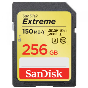 SanDisk SDXC 256GB Extreme Class 10 150/70 V30 UHS-I U3 SDSDXV5-256G-GNCIN