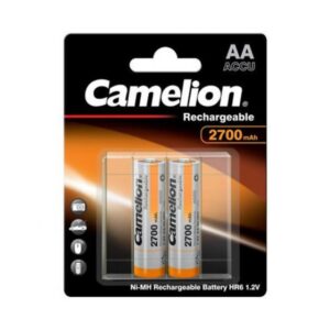Pack de 4 piles Camelion AA Mignon 2700mAH + Boitier plastique  (2 Pcs)