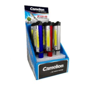 Présentoir 12x lampes d´atelier Camelion 12 T11-D12 COB LED