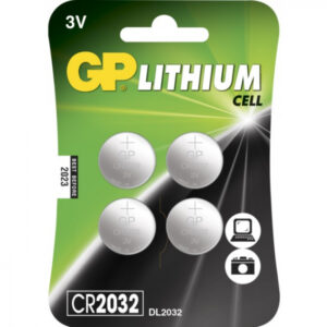 Battery GP Lithium Knopfzellen CR2032 (4 St) 0602032C4