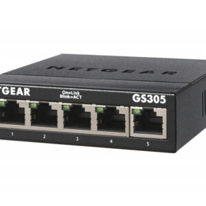 Netgear Switch non manageable Gigabit Ethernet 5 ports pour télétravailleurs ou TPE GS305-300PES