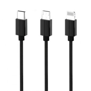 YK-Design 3A Charging Cable 3 in 1  MicroUSB/Lighting/Type-C (YK-S18)