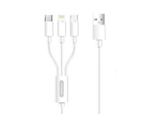 YK-Design 3A Charging Cable 3 in 1 MicroUSB/Lighting/Type-C (YK-S19)