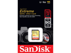 SanDisk carte mémoire SDHC EXTREME 32GB 40/90 SDSDXVE-032G-GNCIN
