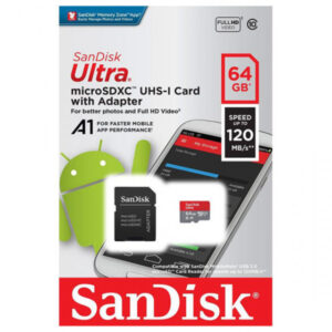 SanDisk carte mémoire MicroSDXC Ultra 64GB SDSQUA4-064G-GN6MA