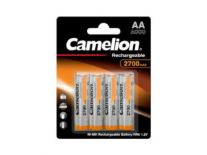 Packung mit 4 Camelion AA Mignon 2700mAH Batterien + Kunststoffkoffer