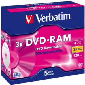 Pack de 5 DVD-RAM 4.7GB Verbatim 3x Jewel Case 43450