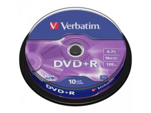 DVD+R 4.7GB Verbatim 16x 10er Cakebox 43498