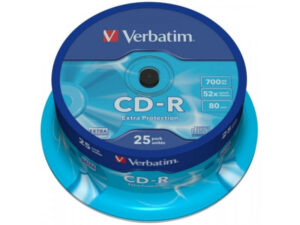 Pack de 25 CD-R 80 Verbatim 52x DL Cakebox 43432