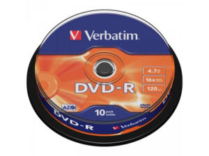 Pack de 10 DVD-R 4.7GB Verbatim 16x Cakebox 43523