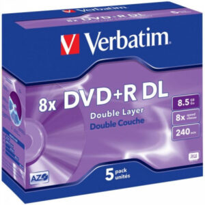 Pack de 5 DVD+R 8.5GB Verbatim 8x JC 43541