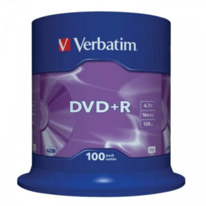 DVD+R 4.7GB Verbatim 16x 100er Cakebox 43551