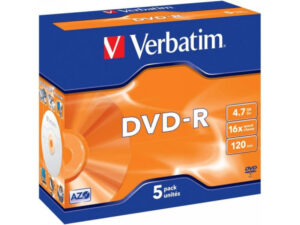 Pack de 5 DVD-R 4.7GB Verbatim 16x Jewel Case 43519
