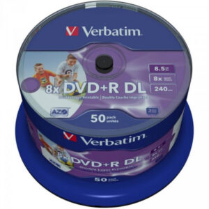 Pack de 50 DVD+R 8.5GB Verbatim 8x IW 50 CB 43703