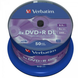 DVD+R 8.5GB Verbatim 8x DL Mattsilver SF 50 CB 43758