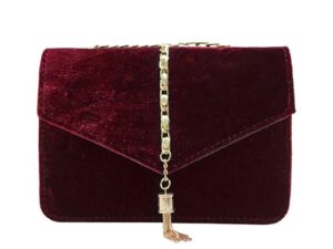 Women's Velvet Shoulder Bag - Shoppydeals