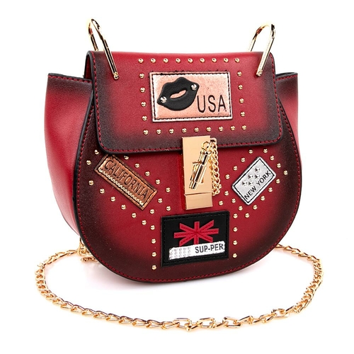 OH AC1228 Handbag Crossbody Bag USA Nights Red Wine AV1