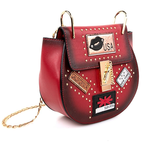 OH AC1228 Handbag Crossbody Bag USA Nights Red Wine AV2