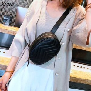 Xiniu 2018 Fashion Waist Bags Women Designer Fanny Pack Pure Color PU Leather Zipper Fanny Waist 2.jpg 640x640 2