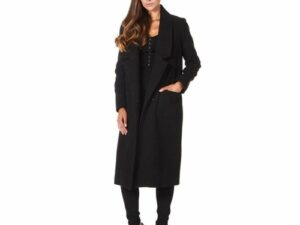 Women's Long Wrap Coat - Shoppydeals
