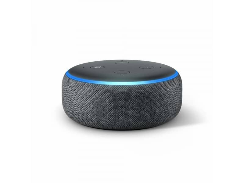 Black Friday Amazon Echo Dot 3 grauer Lautsprecher verbunden mit Alexa - Shoppydeals.fr