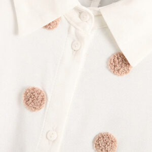 Blouse Shirt Women Embroidery Dot Top Turn Down Collar Shirt Autumn Long Sleeve Business Blouse Casual 10