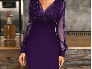 Slim Fit V-Neck Women's Dress (4 colors) - Shoppydeals.com